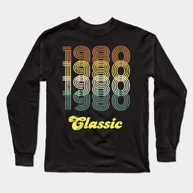 1980 Classic Long Sleeve T-Shirt by Bt519